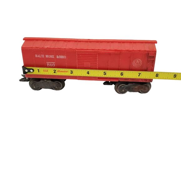 Marx Baltimore & Ohio 467110 8 Wheel Red Boxcar O Scale - Picture 10 of 13